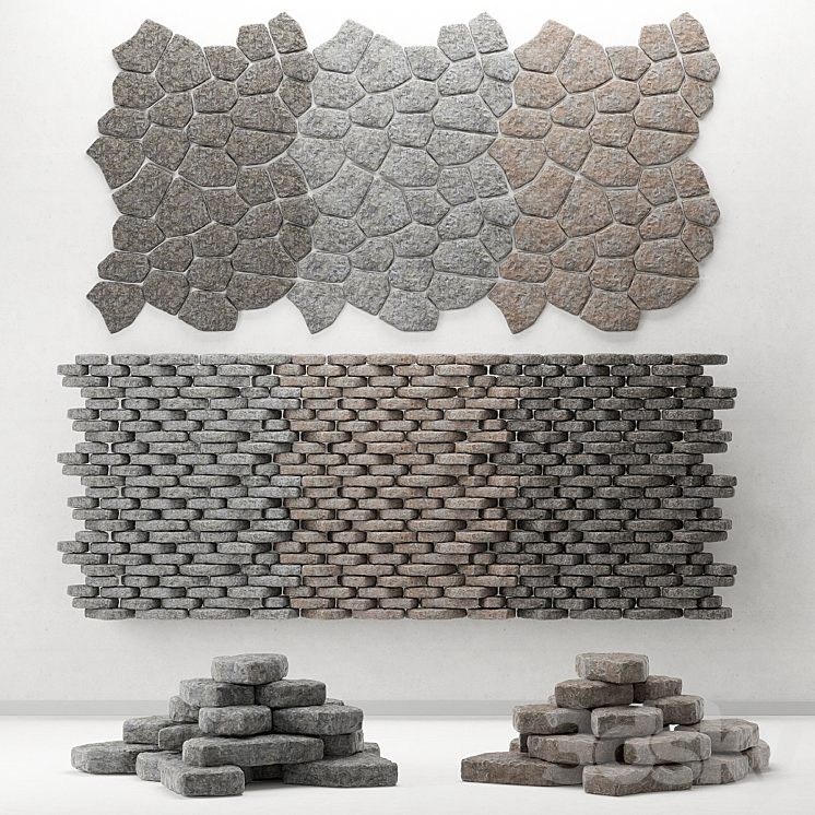 Rock stone collection decorative \/ A collection of rock for decoration 3DS Max - thumbnail 1