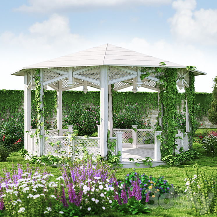 Octagonal Arbor 3D Model