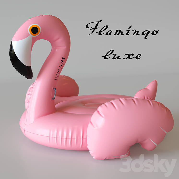 Float inflatable – Flamingo luxe 3DS Max - thumbnail 1