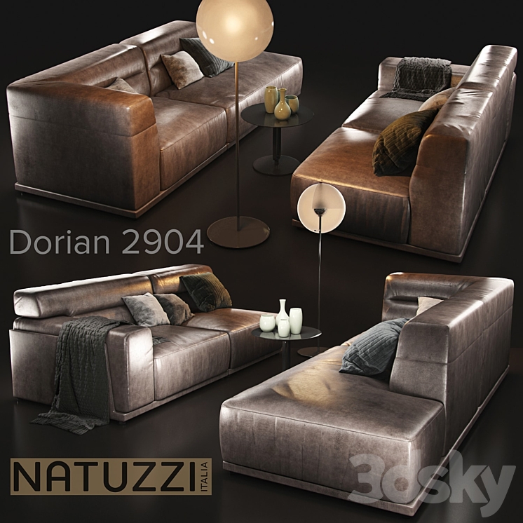 Sofa natuzzi Dorian 2904 3DS Max - thumbnail 1
