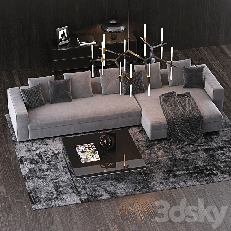 Minotti Set 7 3DS Max - thumbnail 2