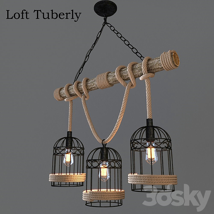 Ceiling chandelier Loft Tuberly 3DS Max - thumbnail 1