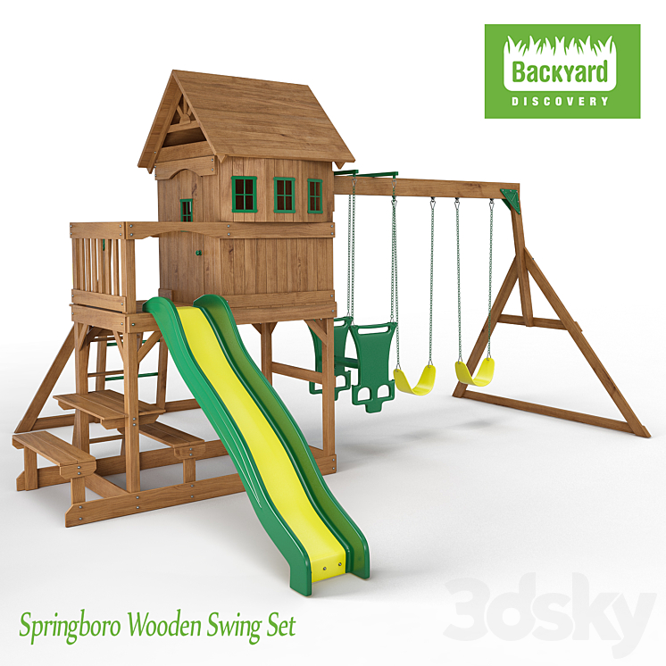 Springboro wooden shop swing set