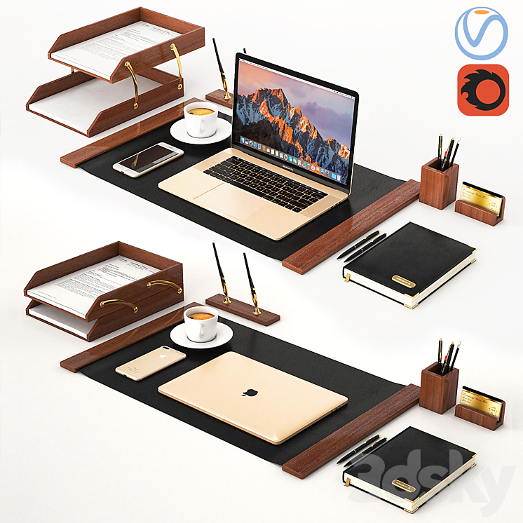 Classic Workplace with MacBook 3DS Max - thumbnail 1