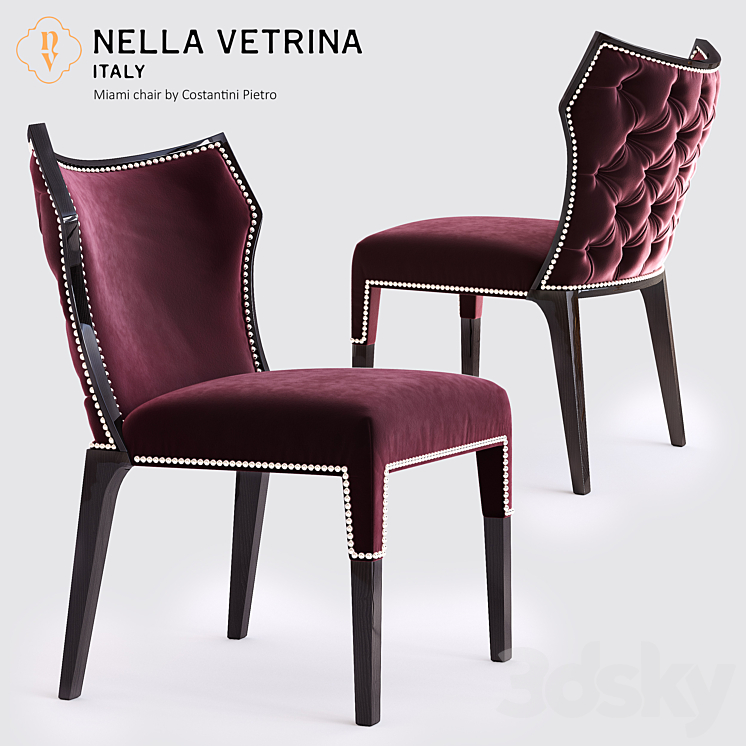 ARTERIORS Home Gatsby Cocktail Cabinet Miami Chair Decor Set 3DS Max Model - thumbnail 2