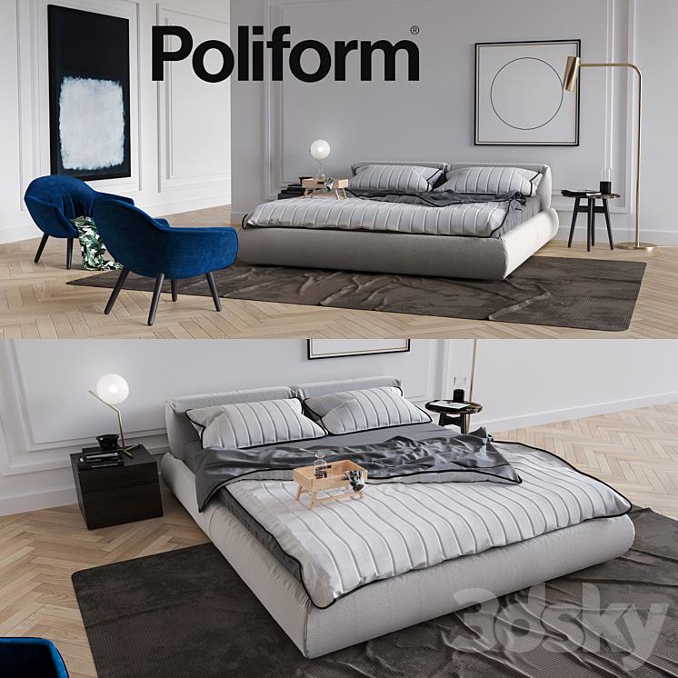 Set from Poliform Bolton 3DS Max - thumbnail 1