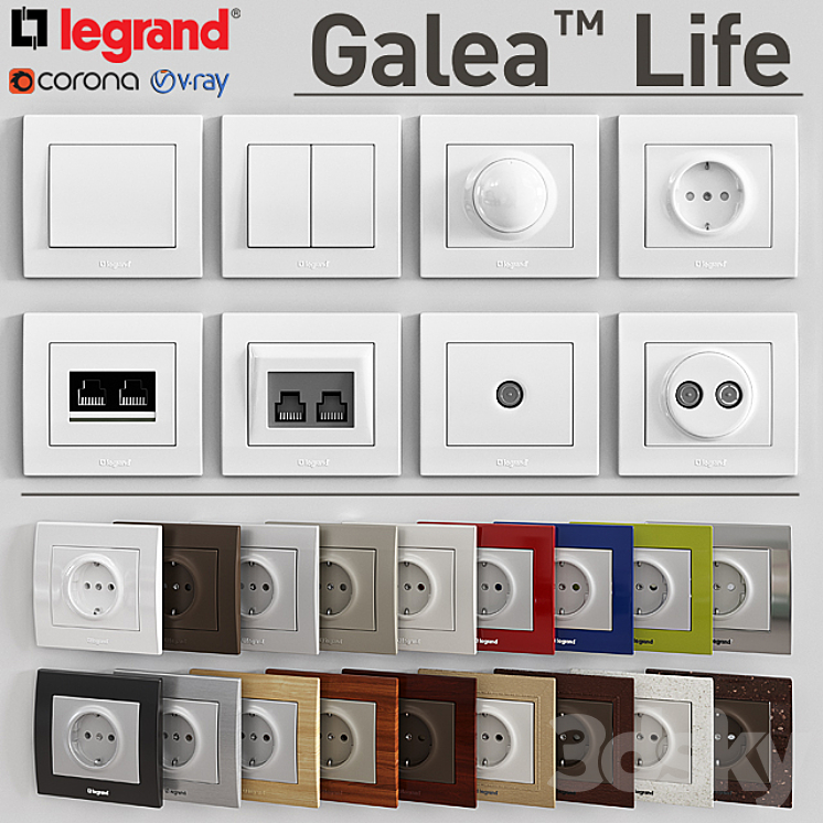 LEGRAND Galea Life (1) 3DS Max - thumbnail 1