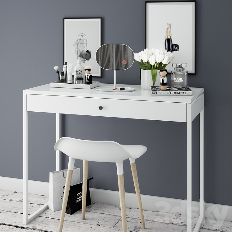Dressing table with decoration 3DS Max - thumbnail 1