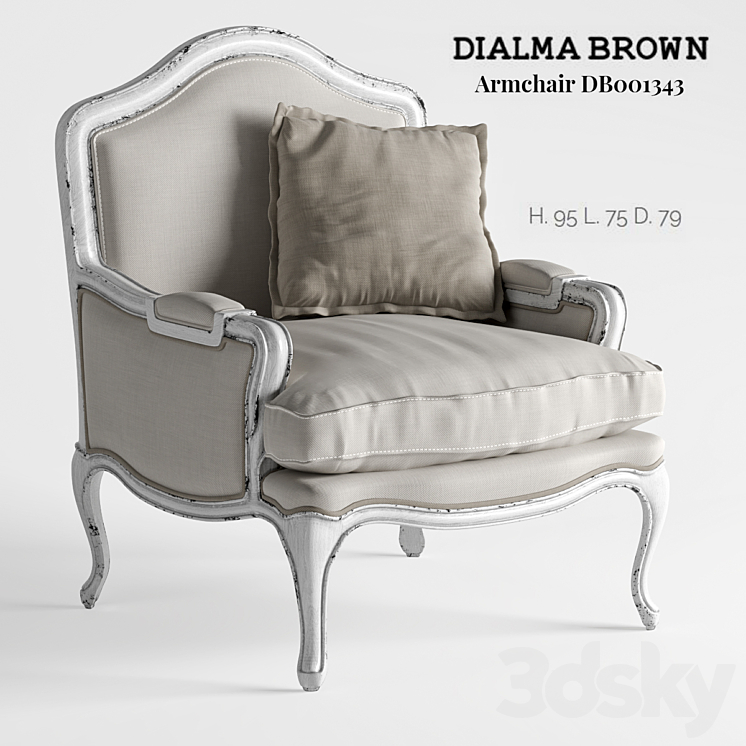 Dialma Brown – Armchair DB001343 3DS Max - thumbnail 1