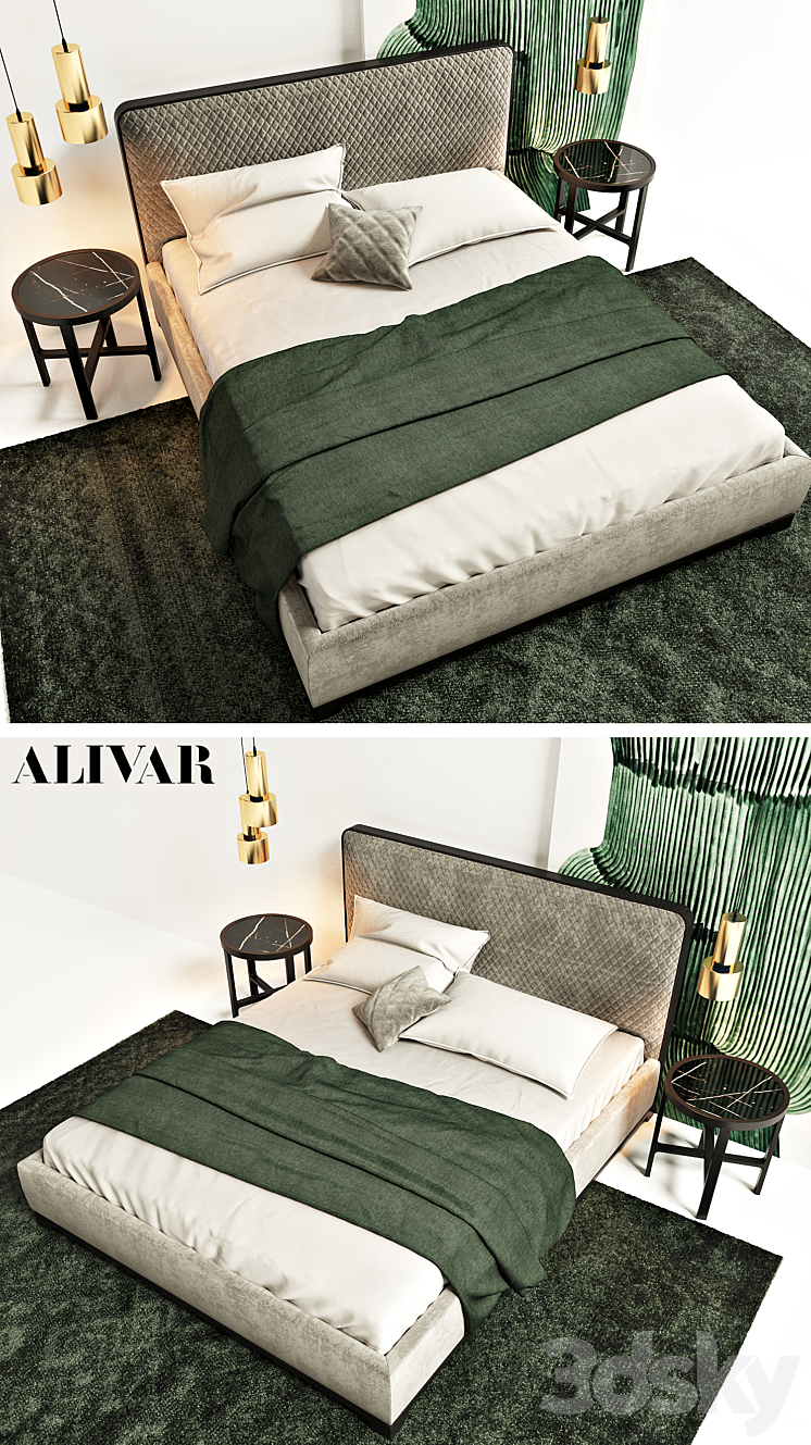 BALI bed by ALIVAR 3DS Max - thumbnail 2