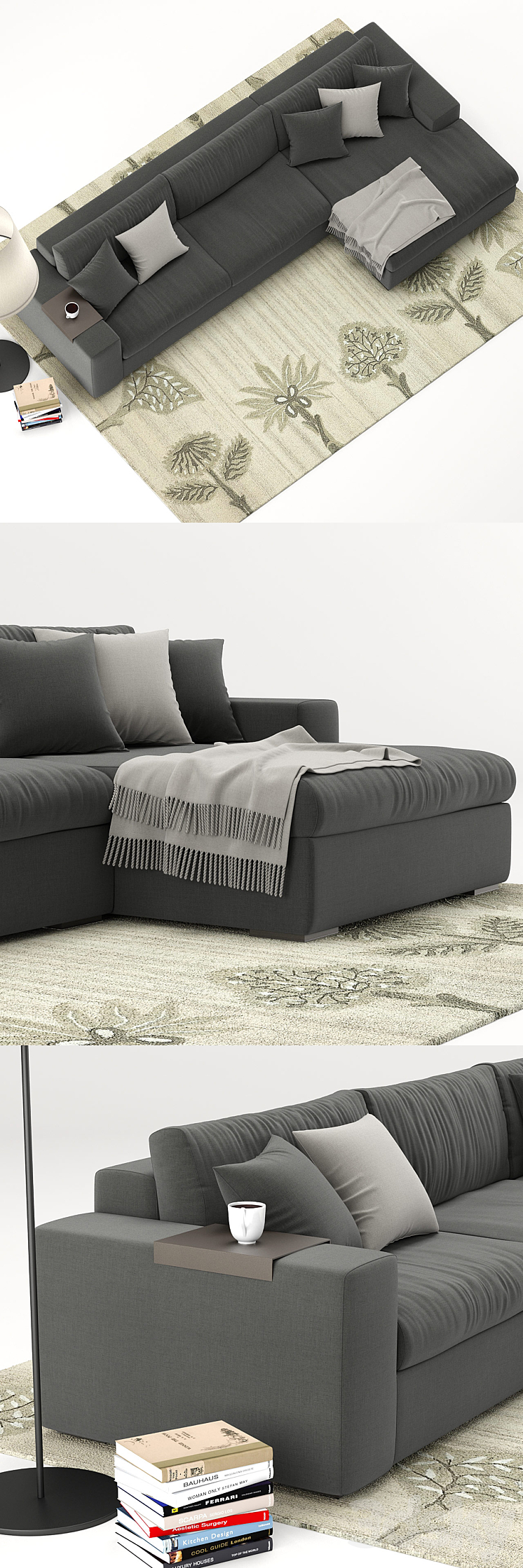 Modular sofa Epika Giulio Marelli 3D Model