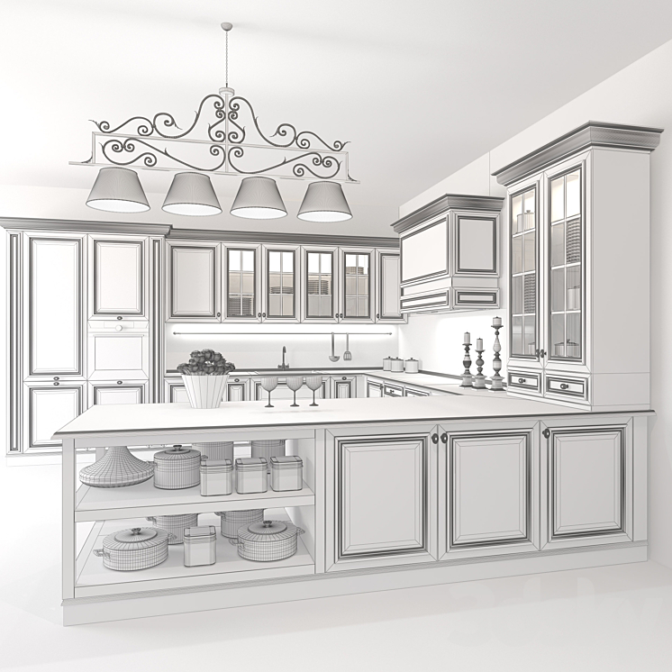 kitchen FM Bottega London 3D Model