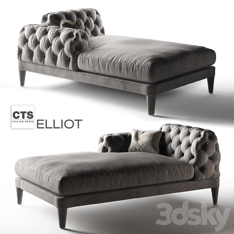 Couch ELLIOT CTS SALOTTI 3DS Max - thumbnail 1
