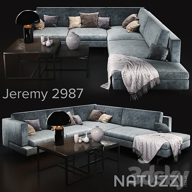 Sofa Natuzzi Jeremy 3DS Max - thumbnail 1