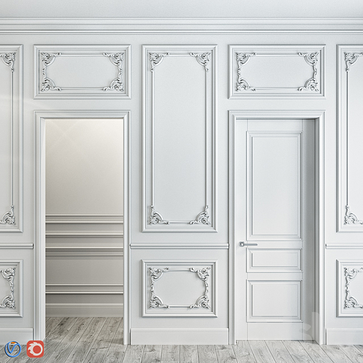 Stucco molding for walls 1 3DS Max - thumbnail 1