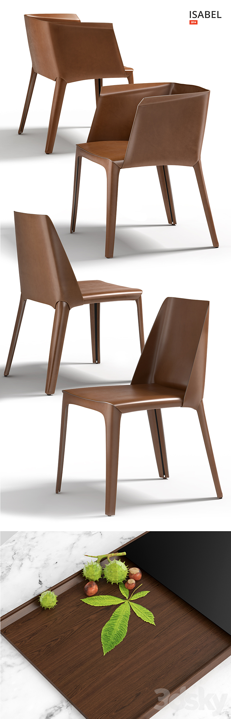 Flexform Dining Set 3D Model