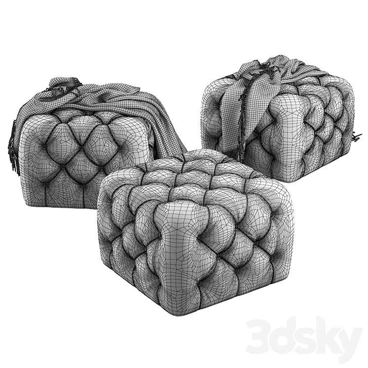 Safavieh / Kenan Ottoman 3D Model