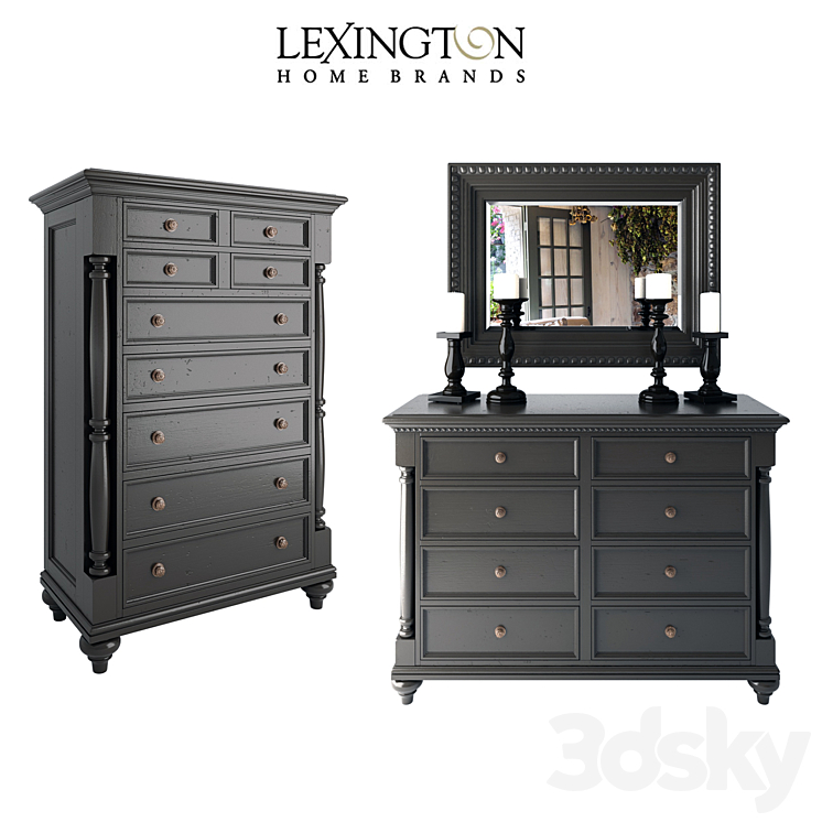 STONY POINT CHEST and DRESSER 3DS Max Model - thumbnail 1
