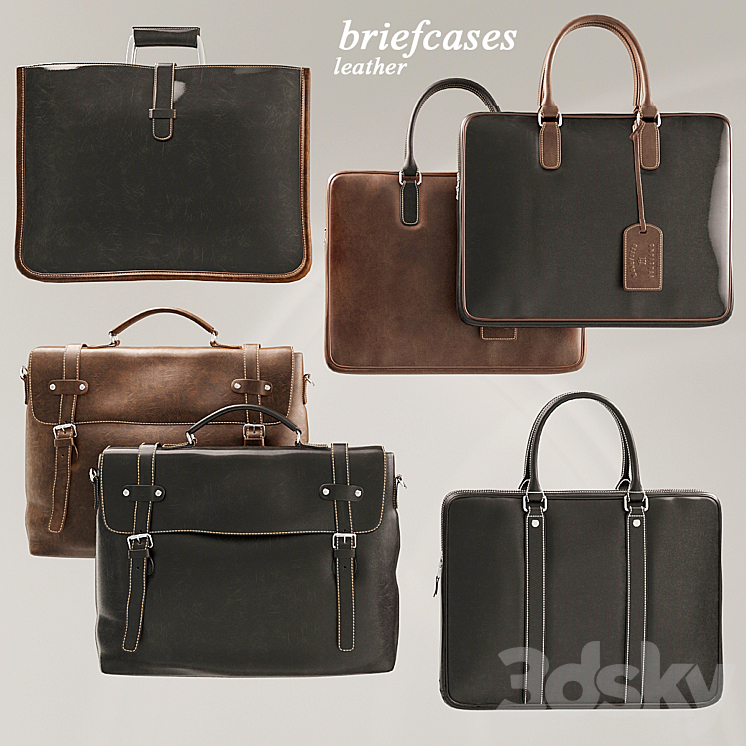 Briefcases Set 3DS Max - thumbnail 1
