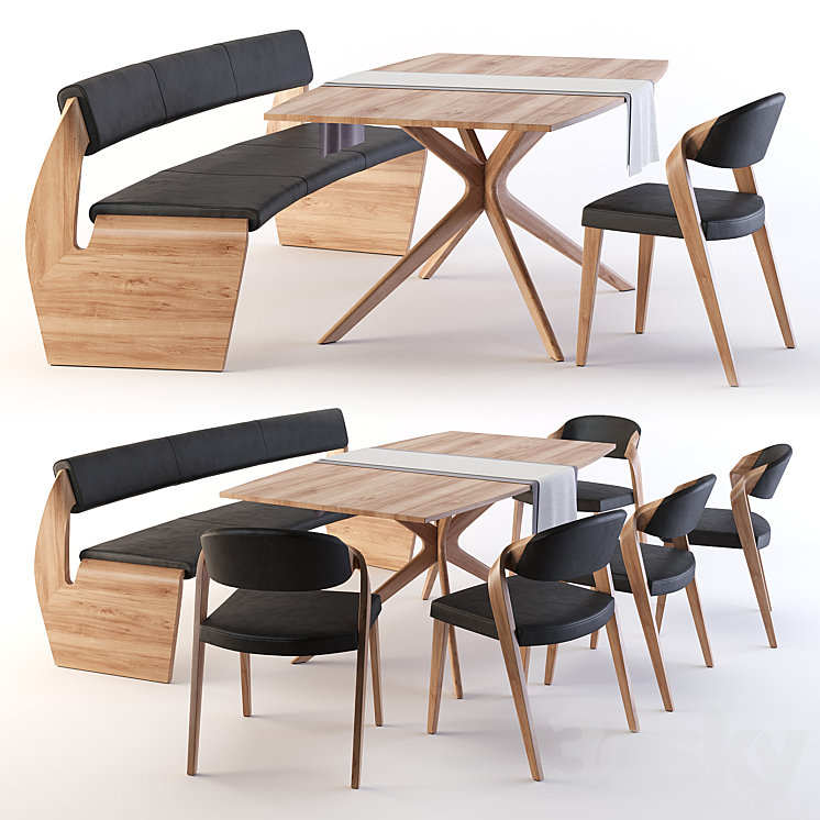 Dining group Voglauer V-Alpin 3DS Max - thumbnail 1