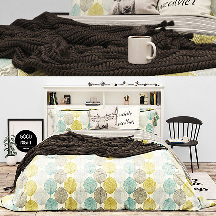 Bed LONNY STORAGE BED from Pottery Barn 3DS Max - thumbnail 1