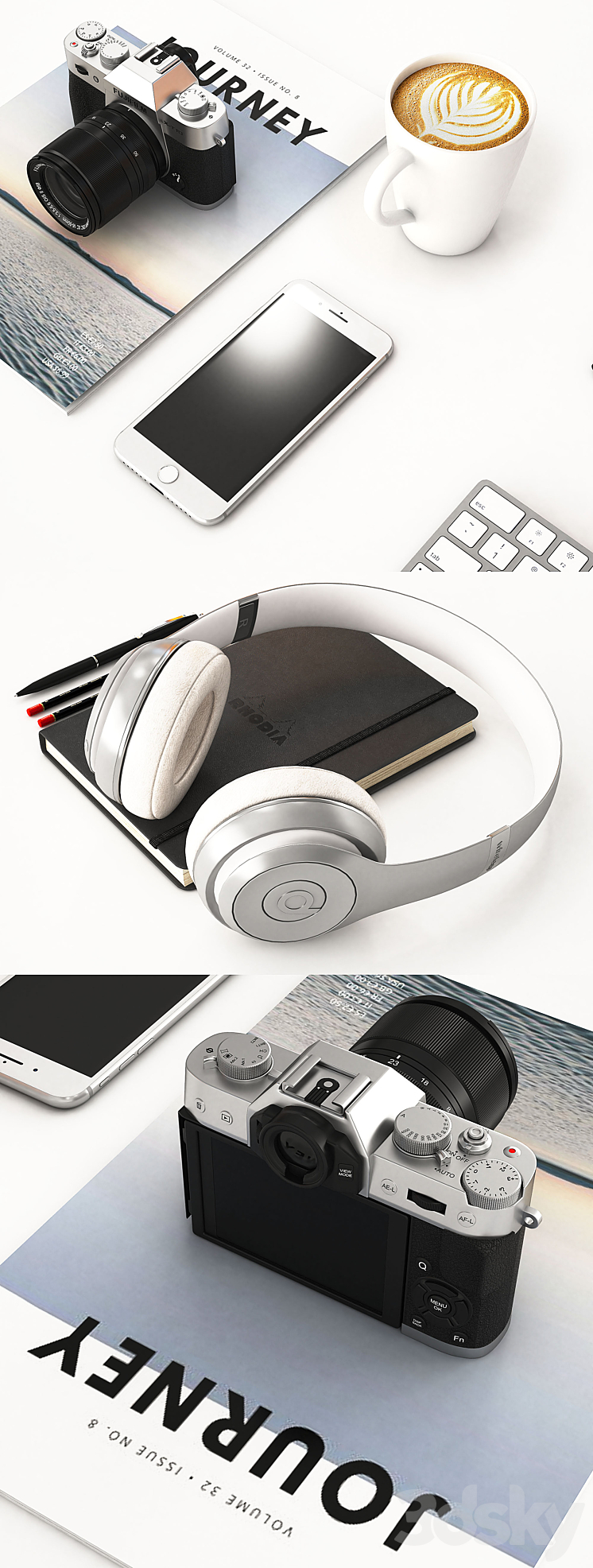 Workplace Silver IMac 3D Model