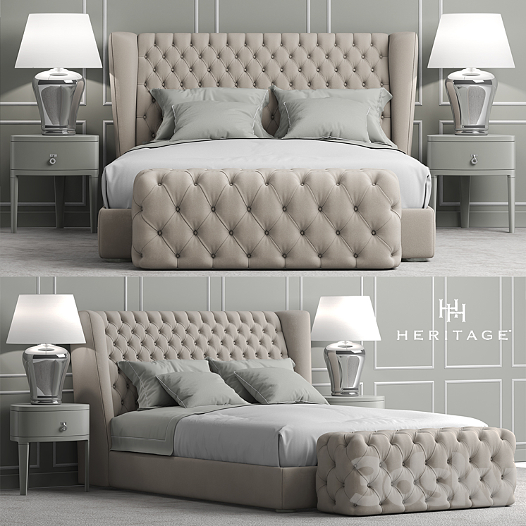 Bed Heritage Collection Four Seasons Bed 3DS Max - thumbnail 1