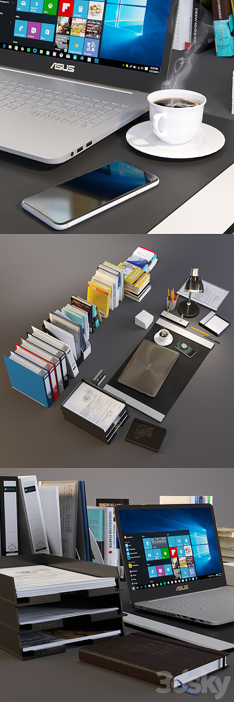A set of small things for the workplace 3D Model