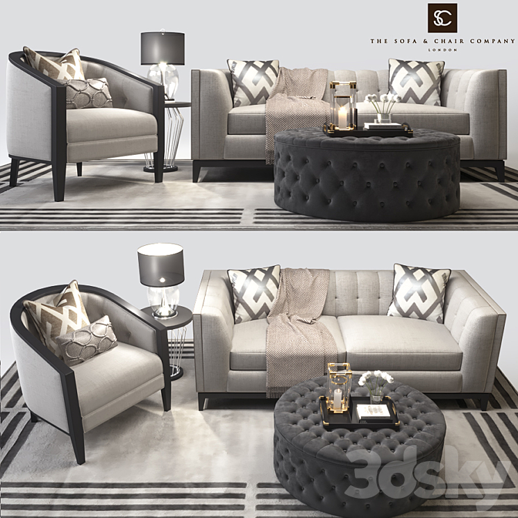 The Sofa and Chair 3DS Max - thumbnail 1
