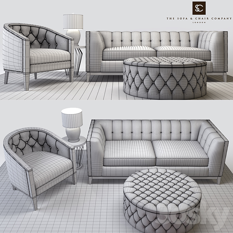 The Sofa and Chair 3DS Max - thumbnail 2