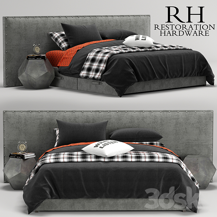 Axel Wide Storage bed RH Teen 3DS Max - thumbnail 1