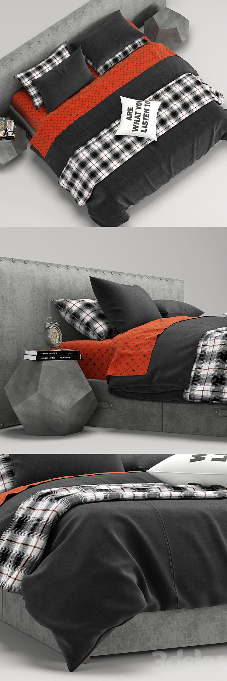 Axel Wide Storage bed RH Teen 3DS Max - thumbnail 2