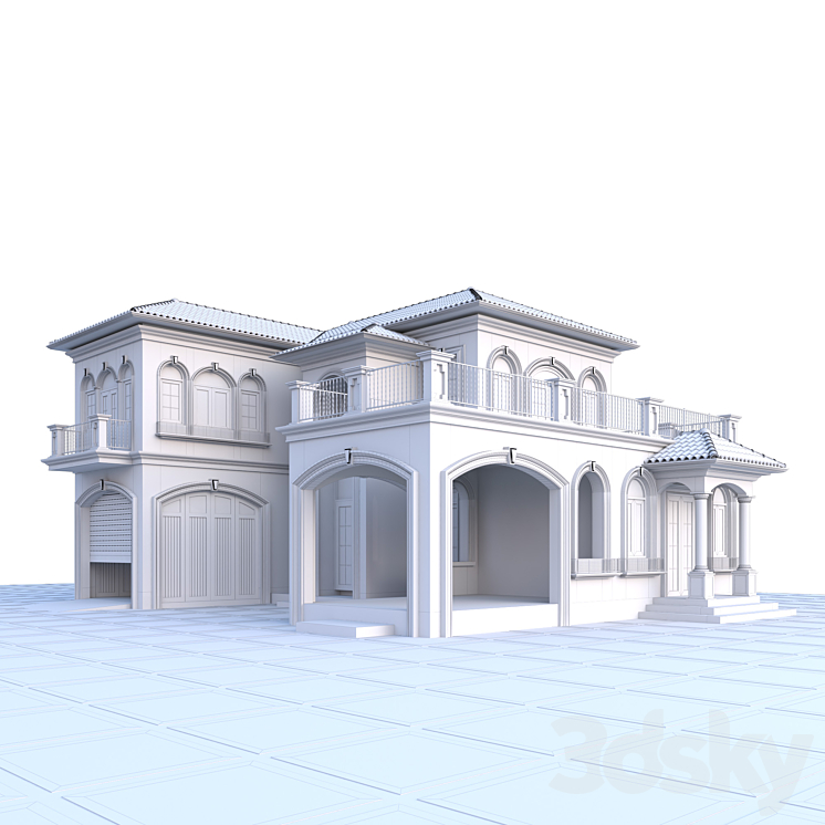 Mediterranean villa 3D Model