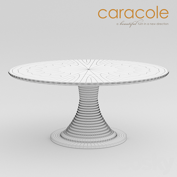 Dining table Uptown Caracole 3DS Max - thumbnail 2