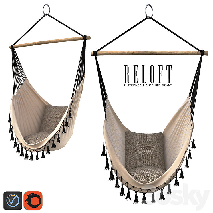 HAMMOCK Provincial White 14000CRM 3DS Max - thumbnail 1