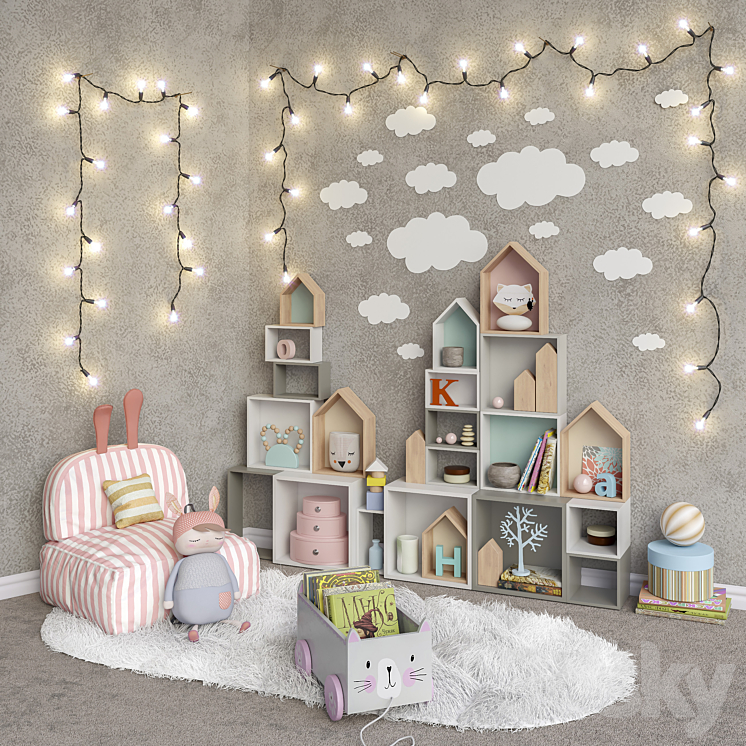 Toys and furniture set 7 3DS Max - thumbnail 2