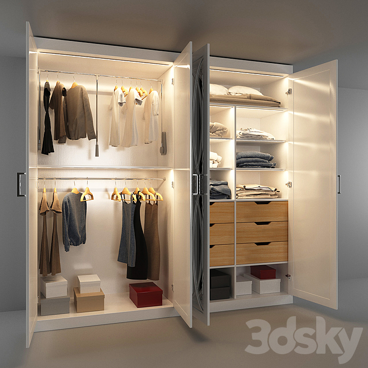 Wardrobe with filling 3DS Max - thumbnail 2