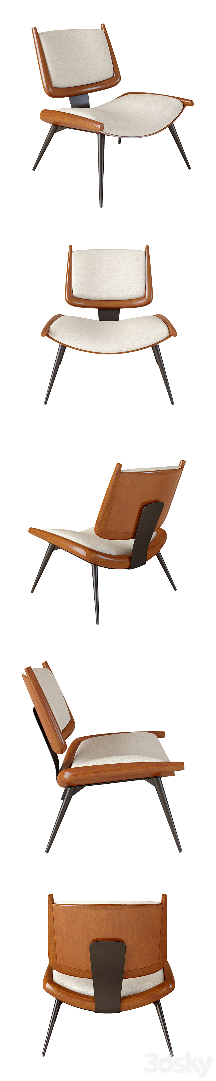 ANTIBES ACCENT CHAIR 3DS Max - thumbnail 2