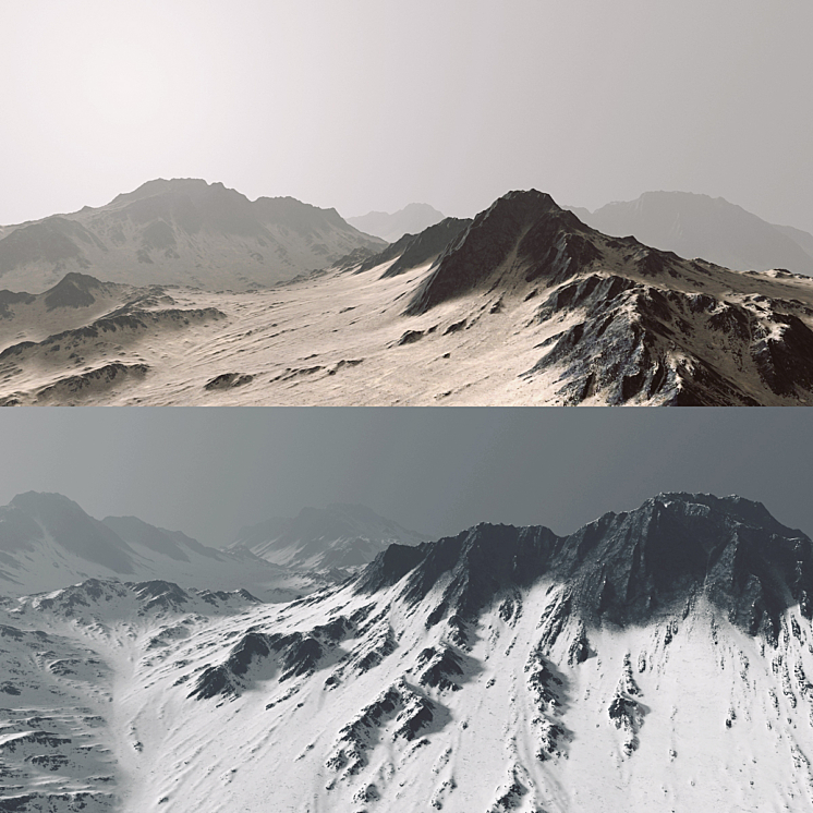 Mountains landscape \/ Mountain landscape 3DS Max - thumbnail 2