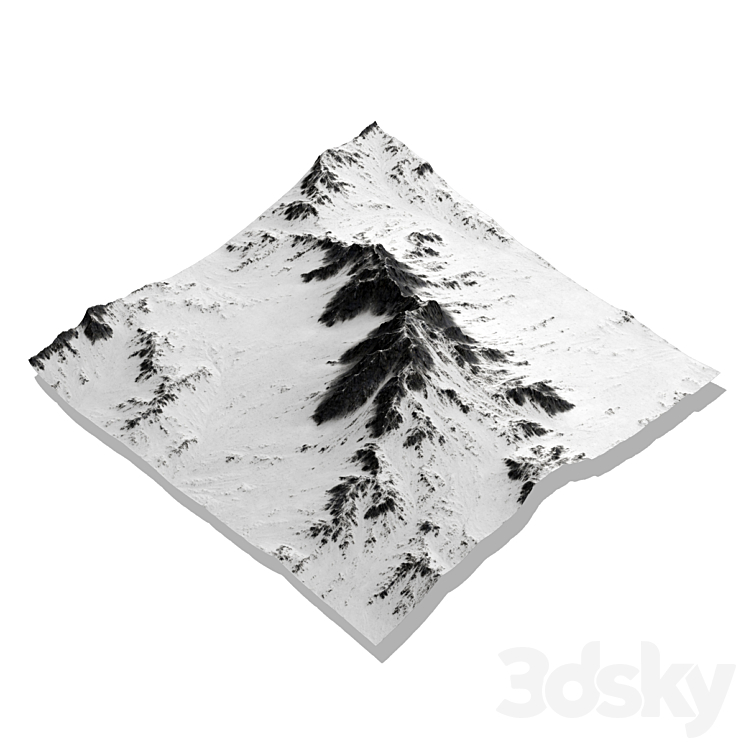 Mountains landscape \/ Mountain landscape 3DS Max - thumbnail 1
