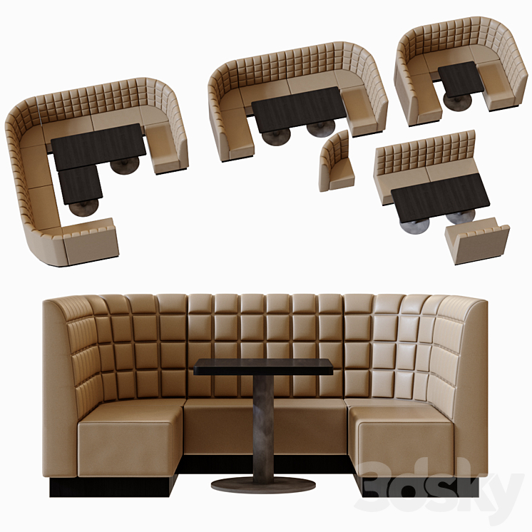Furniture for restaurants 3DS Max - thumbnail 1