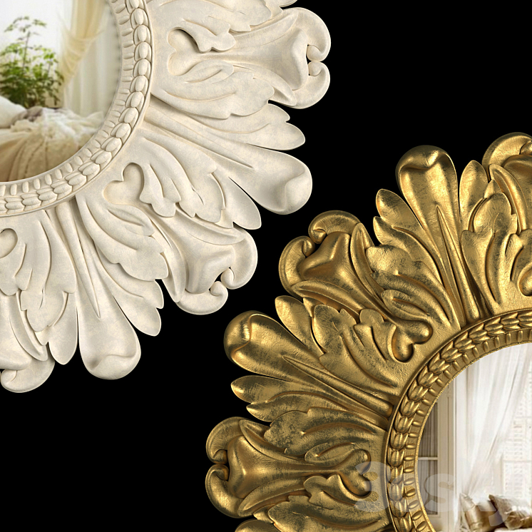 Mirror Lila Floral Gold Lila Floral Ivory by Laura Ashley 3DS Max - thumbnail 2