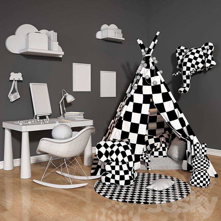 Children set 04 3D Model