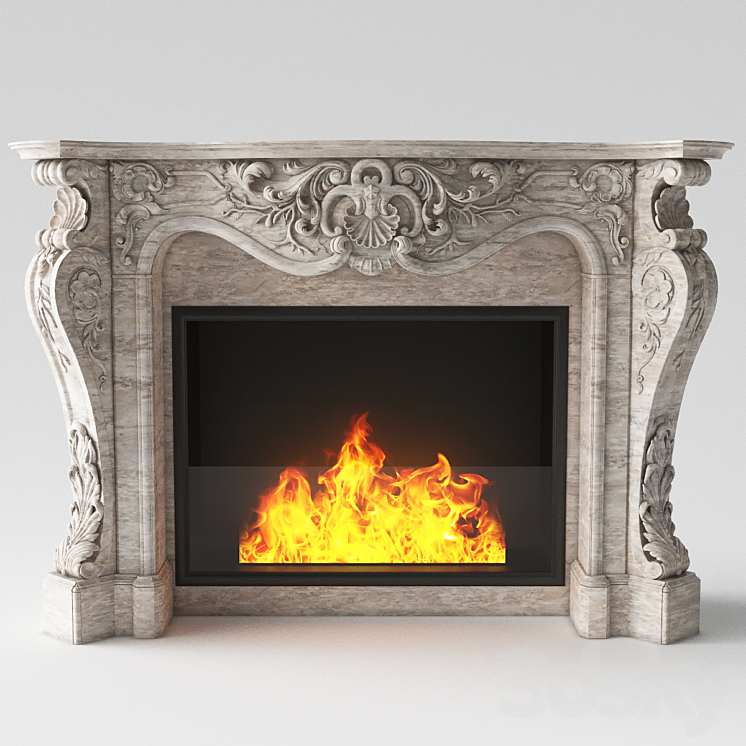 Classic Fireplace 3DS Max - thumbnail 1
