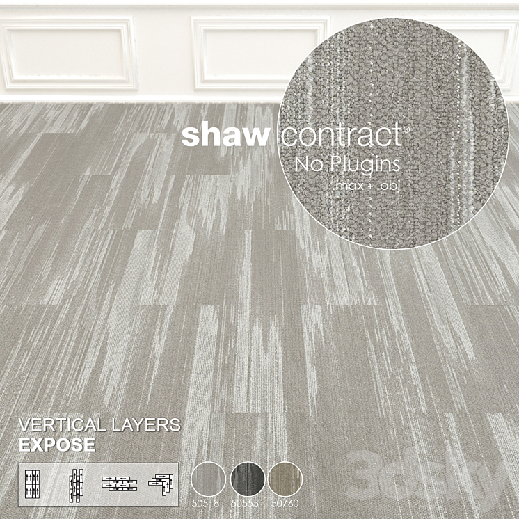 Shaw Carpet Vertical Layers Wall to Wall Floor No 2 Carpets 3D model