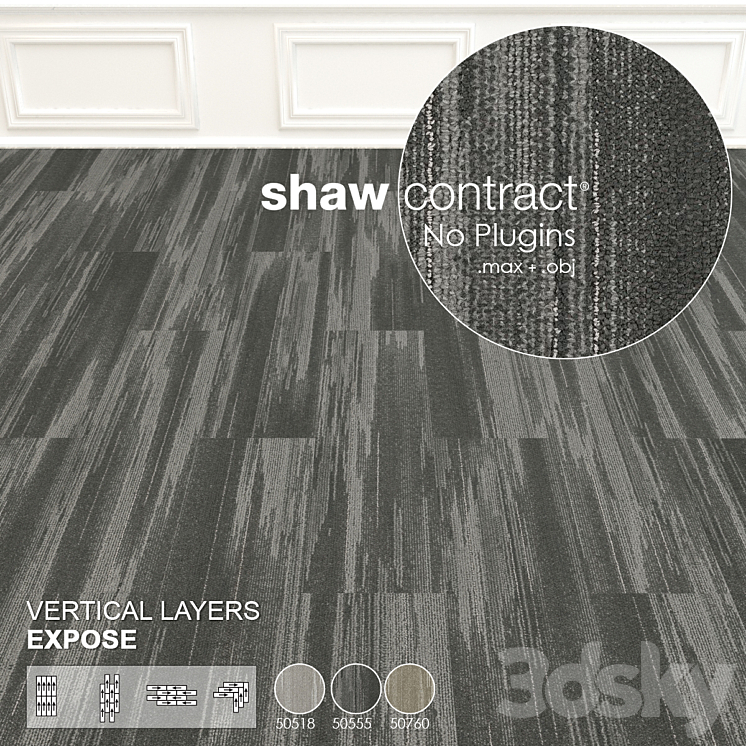 Shaw Carpet Vertical Layers Wall to Wall Floor No 2 Carpets 3D model