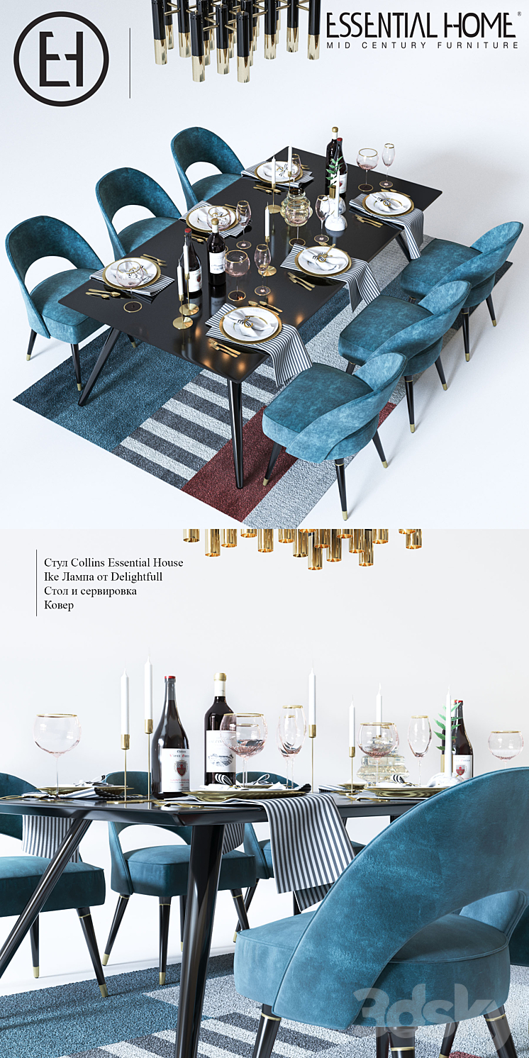 Dining and serving 3D Model