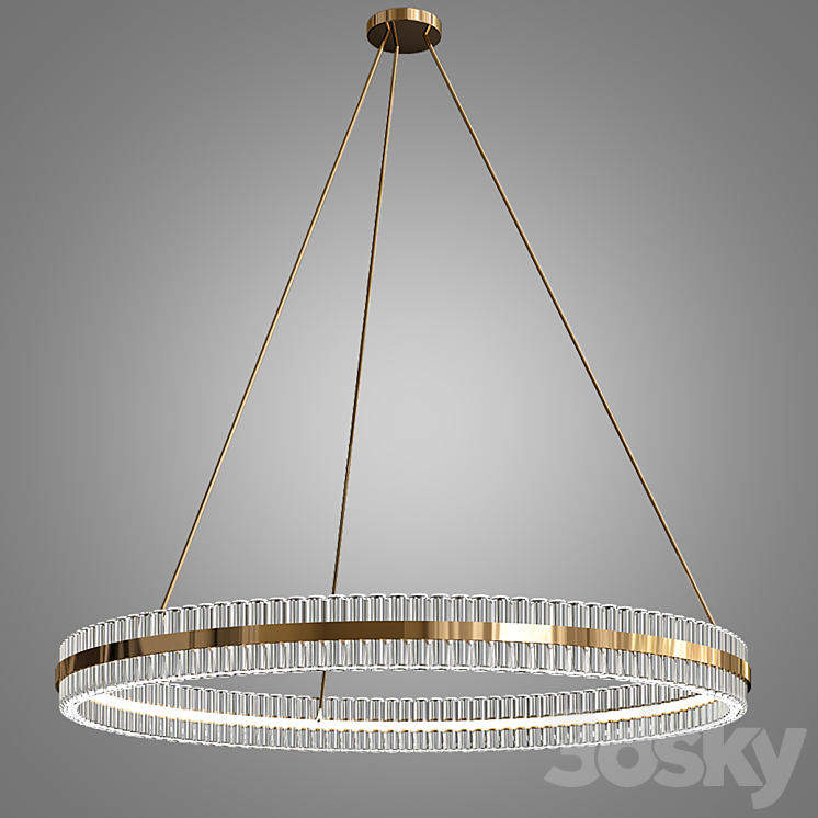 Kash Curve Baguette Chandelier