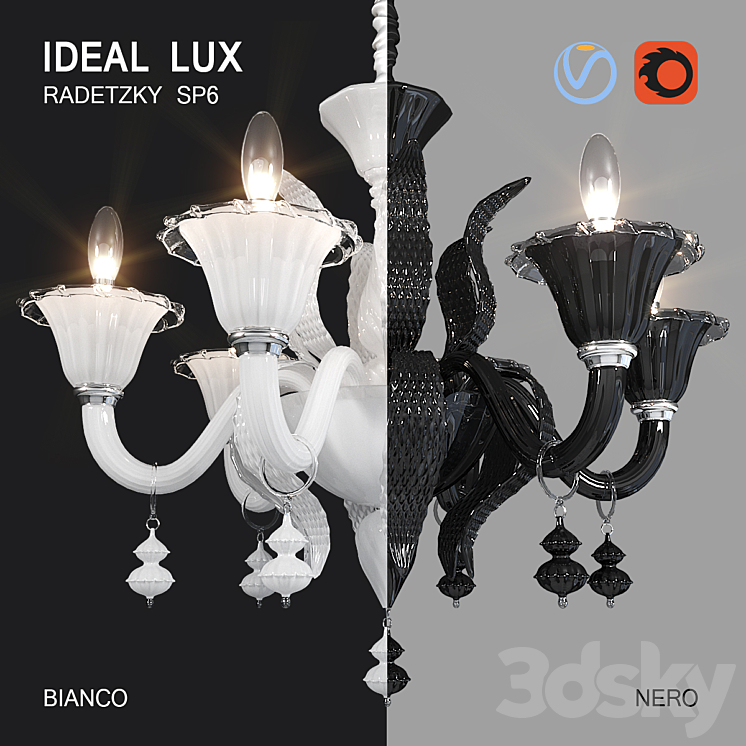 Ideal Lux RADETZKY SP6 3DS Max - thumbnail 2