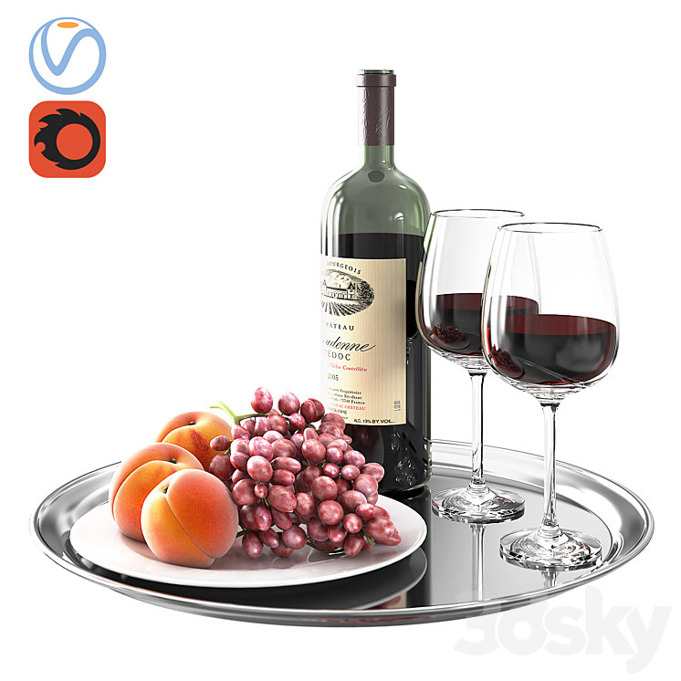 Red Wine 3DS Max - thumbnail 1
